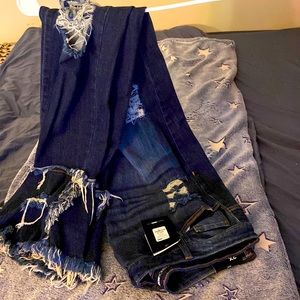 Distress flare jeans ( fashion nova) woman’s 2x